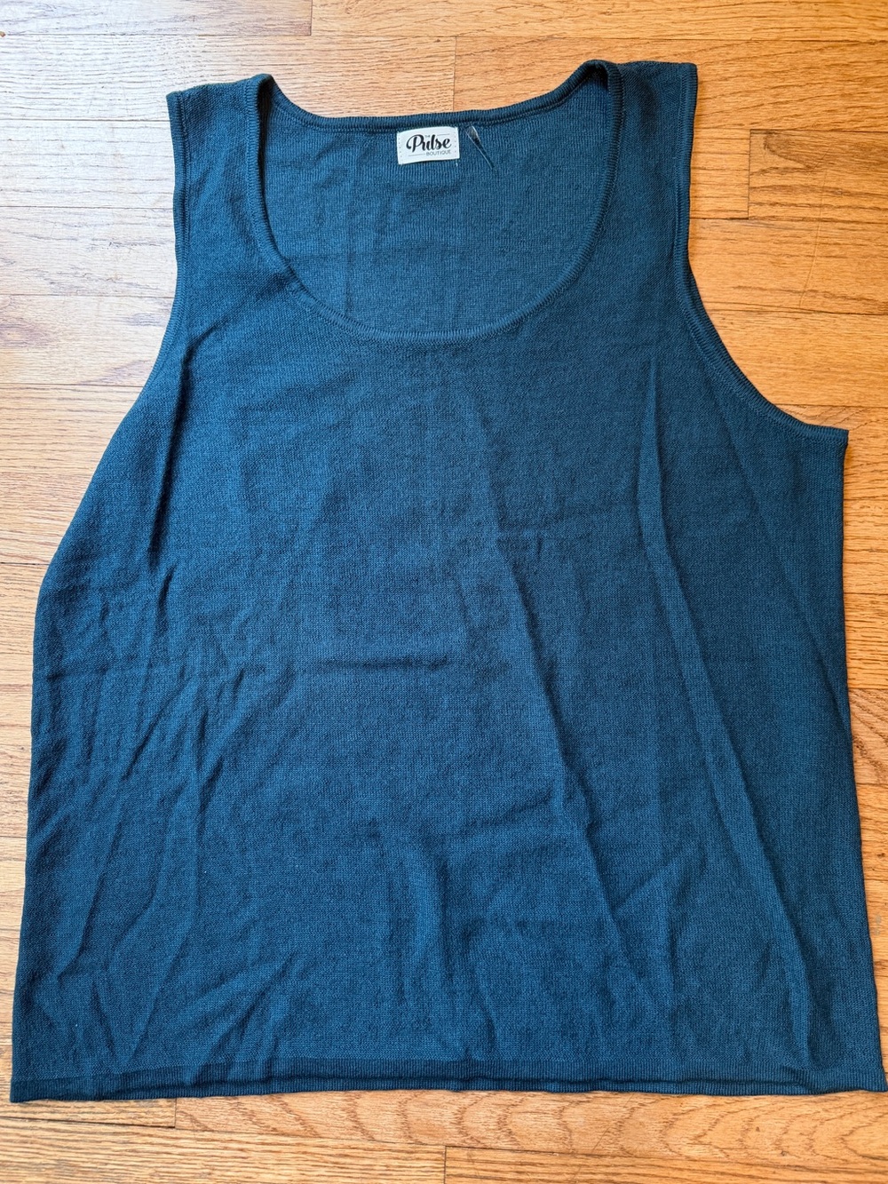 Sleeveless Knit Tank Top - Dark Teal - NWT